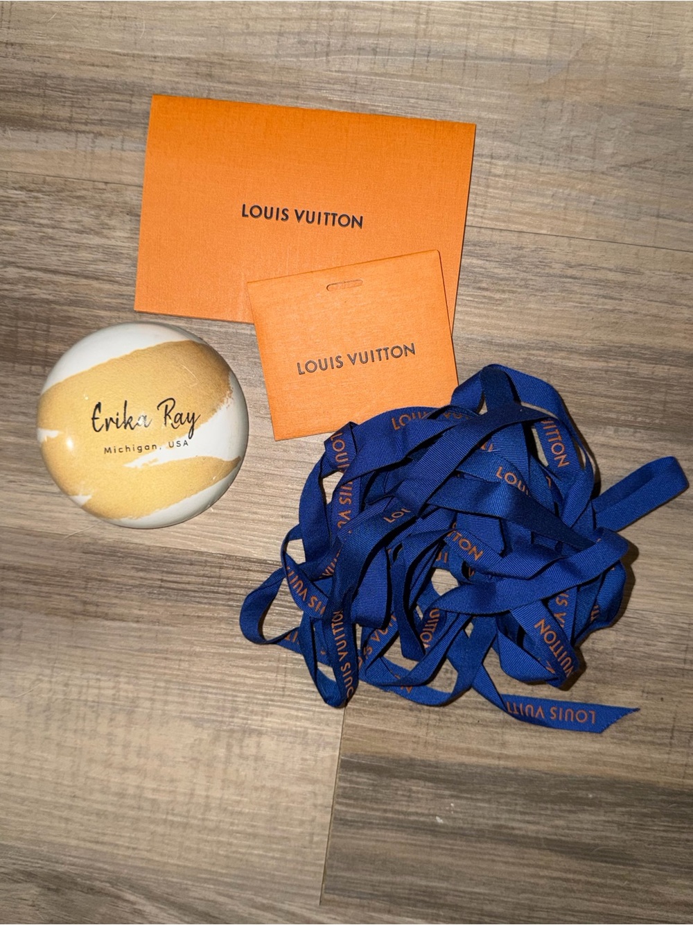 Louis Vuitton Ribbon, Receipt Holder & Gift Tag BUNDLE- EXCELLENT CONDITION